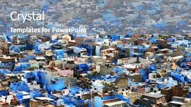  Presentation with city india - PPT layouts having blue city in rajasthan india background and a seafoam green colored foreground