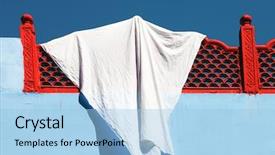  Presentation with city india - Beautiful presentation design featuring blue city in rajasthan india backdrop and a light blue colored foreground