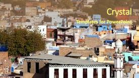 Presentation with city india - Amazing PPT theme having blue city in rajasthan india backdrop and a  colored foreground