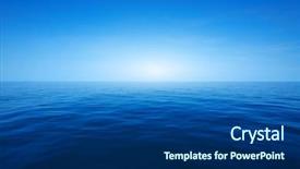  Presentation with clear - Slide set featuring blue clear sea and sky background and a ocean colored foreground