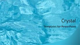  Presentation with ripples - PPT theme featuring streams light abstract cool waves background - blue clear sea surface background and a teal colored foreground