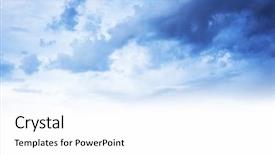  Presentation with water blue sky and peaceful - Audience pleasing PPT theme consisting of border soft fluffy clouds good backdrop and a white colored foreground