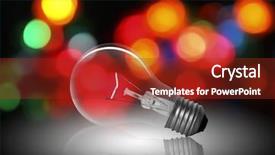  Presentation with light blue color - PPT layouts with blue color ideas - light bulb background and a tawny brown colored foreground