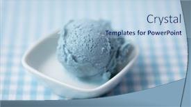  Presentation with ice blue - Beautiful presentation theme featuring blue-colored-ice-cream-scoop backdrop and a light blue colored foreground