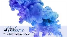  Presentation with blue water - Colorful presentation enhanced with acrylic colors in water abstract backdrop and a light blue colored foreground