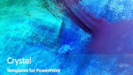  Presentation with canvas - Colorful PPT layouts enhanced with blue colour wallpaper - brushstrokes of different colors backdrop and a teal colored foreground