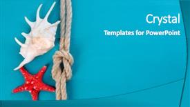  Presentation with marine - Cool new slide set with blue colour wallpaper - marine knot on color wooden backdrop and a teal colored foreground