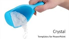  Presentation with hand washing - Colorful slide set enhanced with blue container with washing powder backdrop and a  colored foreground