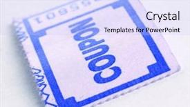  Presentation with raffle ticket - Amazing slide deck having blue coupon or ticket isolated backdrop and a light blue colored foreground