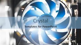  Presentation with cpu - Theme having blue-cpu-cooler-inside-pc background and a light blue colored foreground