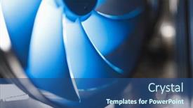  Presentation with light blue - PPT theme consisting of blue-cpu-cooler-inside-pc background and a ocean colored foreground