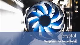  Presentation with cpu - Slides having blue-cpu-cooler-inside-pc background and a ocean colored foreground