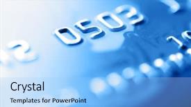  Presentation with blue financial - Slide deck consisting of blue credit card background and a light blue colored foreground