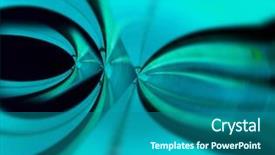  Presentation with crystal blue - Audience pleasing presentation consisting of blue crystal vase rendered to abstract shapes backdrop and a ocean colored foreground