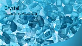  Presentation with crystals - Colorful presentation theme enhanced with blue crystals of sea salt backdrop and a  colored foreground
