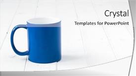  Presentation with pink and blue acrylic smoke white - Theme enhanced with blue cup with white inside background and a white colored foreground