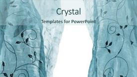  Presentation with blue curtain - PPT theme having blue curtain on white background background and a light blue colored foreground