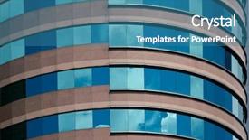  Presentation with abstract modern architecture - Colorful PPT theme enhanced with blue curve - abstract architectural pattern backdrop and a  colored foreground