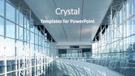  Presentation with architecture futuristic - Cool new presentation theme with blue curve - futuristic architecture in newly opened backdrop and a seafoam green colored foreground