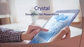  Presentation with big data - PPT theme consisting of blue data against hand using background and a sky blue colored foreground