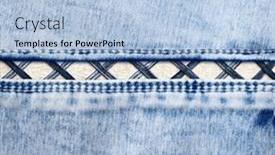  Presentation with jeans blue denim texture - Presentation theme enhanced with blue-denim-background background and a light blue colored foreground