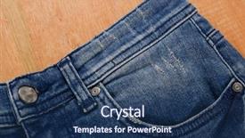  Presentation with abstract blue texture - Amazing slides having blue denim jean texture backdrop and a ocean colored foreground