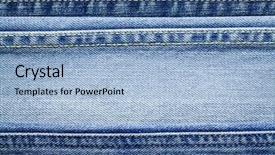  Presentation with jeans blue denim texture - Slide set enhanced with blue denim jeans texture background background and a light blue colored foreground