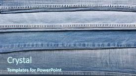  Presentation with jeans blue denim texture - Presentation theme having blue denim jeans texture background background and a ocean colored foreground