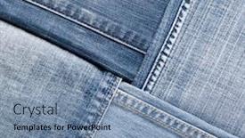  Presentation with jeans blue denim texture - Amazing slides having blue denim jeans texture background backdrop and a seafoam green colored foreground
