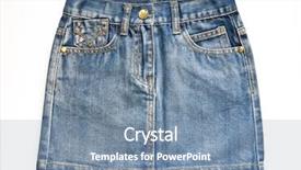  Presentation with denim - Slide set having blue denim mini skirt isolated background and a  colored foreground