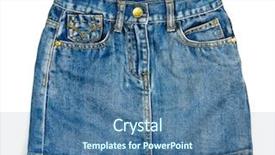  Presentation with denim - Amazing slide deck having blue denim mini skirt isolated backdrop and a  colored foreground