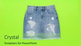  Presentation with blue pink - PPT layouts having blue denim skirt shorts isolated background and a  colored foreground