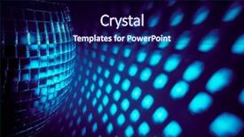  Presentation with disco ball - Slides featuring blue disco background background and a wine colored foreground