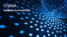 Presentation with blue lights - Presentation theme having blue disco lights background and a navy blue colored foreground