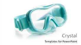  Presentation with mask - PPT layouts having blue-diving-mask-isolated background and a white colored foreground