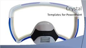  Presentation with mask - Amazing slide set having blue-diving-mask backdrop and a white colored foreground