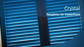  Presentation with blue - PPT theme featuring blue-door-and-window background and a ocean colored foreground