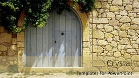  Presentation with turkey - PPT layouts enhanced with blue-door-detail background and a coral colored foreground