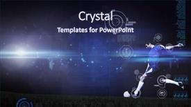  Presentation with football blue - Colorful theme enhanced with blue dots on black background backdrop and a wine colored foreground