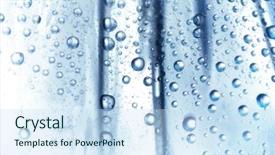  Presentation with blue drops - Beautiful theme featuring blue drops selective focus special toned photo f x backdrop and a sky blue colored foreground