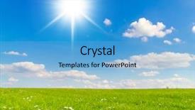  Presentation with sunshine - Slides having blue earth free - summer days sunshine scene background and a light blue colored foreground