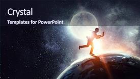  Presentation with world - PPT theme featuring blue earth free - this business world is background and a wine colored foreground