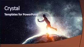  Presentation with world - Beautiful slide deck featuring blue earth free - this business world is backdrop and a wine colored foreground