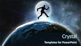  Presentation with abstract business world - Colorful PPT theme enhanced with blue earth free - this business world is backdrop and a navy blue colored foreground