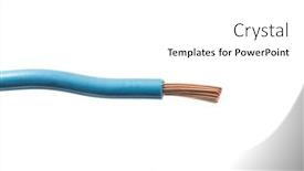  Presentation with electrical - Slide set with blue-electrical-wire-isolated background and a white colored foreground