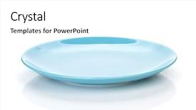  Presentation with white plate - Presentation design with blue empty plate isolated background and a white colored foreground
