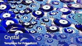  Presentation with evil - Amazing presentation theme having blue evil eye charms sold backdrop and a royal blue colored foreground
