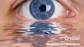  Presentation with blue water - Audience pleasing PPT layouts consisting of blue eye is reflected backdrop and a coral colored foreground