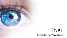  Presentation with vision - Amazing theme having blue eye with blurry backdrop and a  colored foreground
