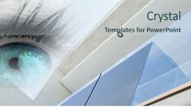  Presentation with close up of digital multimeter - Slide set featuring blue eye with window transition background and a  colored foreground